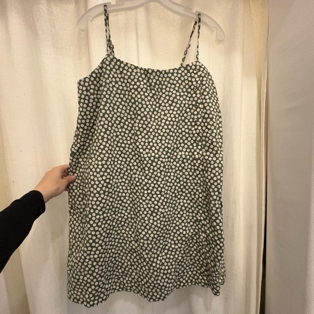 Abercrombie & Fitch green and White Polka Dot Mini Dress
